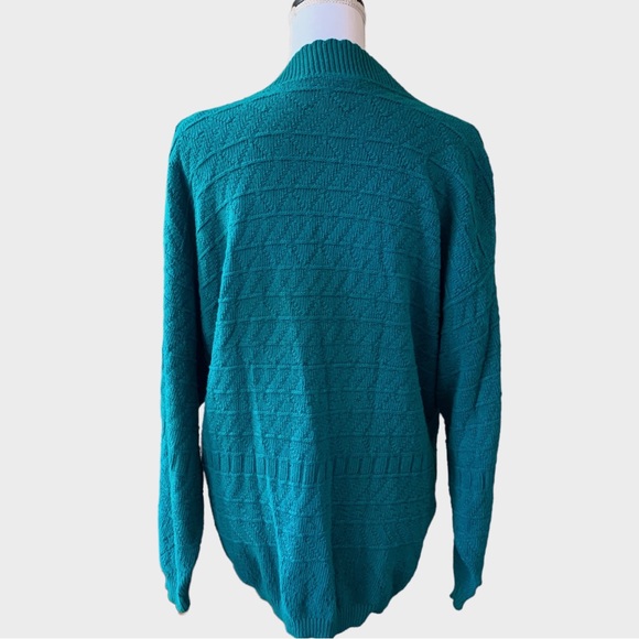 VINTAGE 80’S COLTER BAY INTERNATIONAL GREEN CARDIGAN SWEATER - Picture 3 of 15